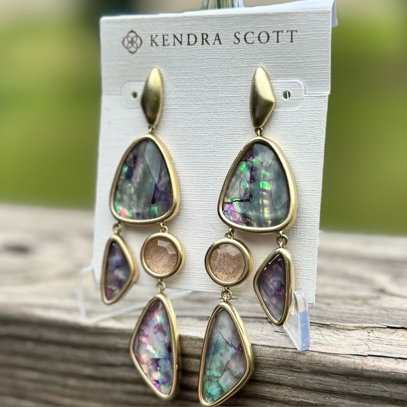 Kendra Scott Margot Statement Earrings Lilac - Picture 3 of 5